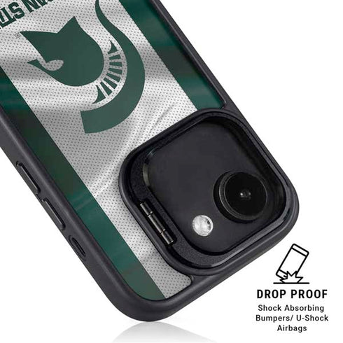 Michigan State University Spartans Jersey iPhone 16e Kickstand Case