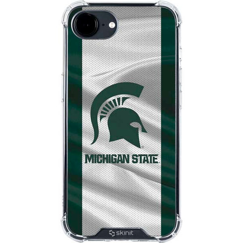 Michigan State University Spartans Jersey iPhone 16e Clear Case