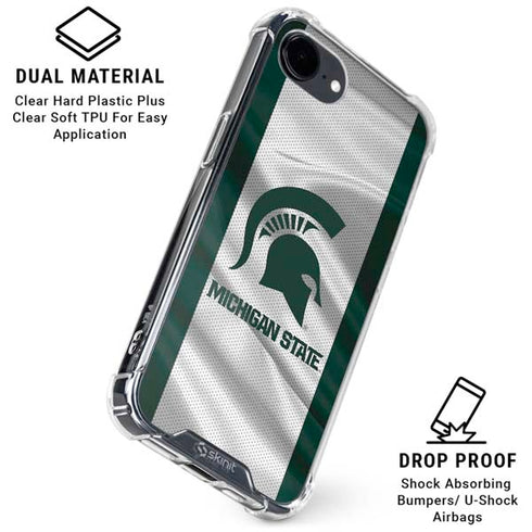 Michigan State University Spartans Jersey iPhone 16e Clear Case