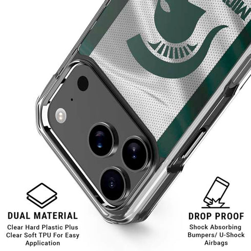 Michigan State University Spartans Jersey iPhone 18 Pro Clear Case