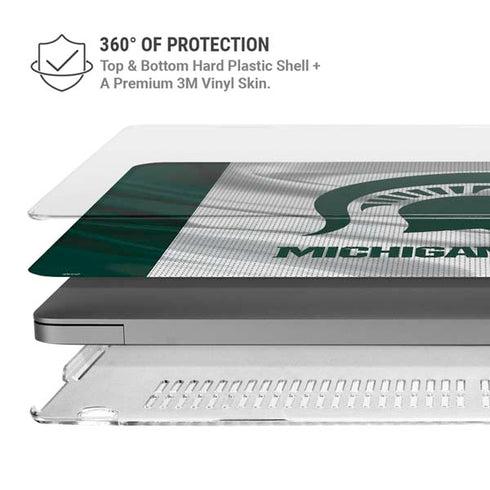 Michigan State University Spartans Jersey MacBook Pro 14in (2021-24) Case plus Skin