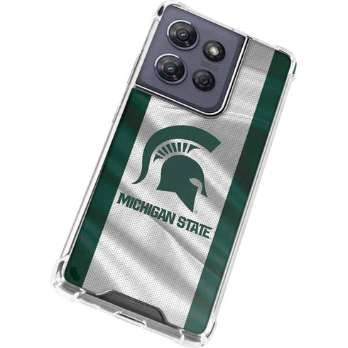 Michigan State University Spartans Jersey Moto G 5G (2025) Clear Case