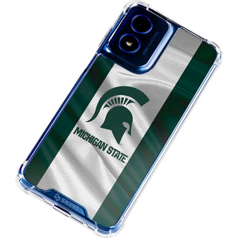 Michigan State University Spartans Jersey Moto G Play 4G (2024) Clear Case