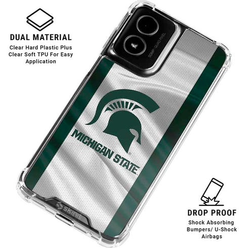 Michigan State University Spartans Jersey Moto G Power 5G (2024) Clear Case