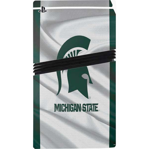 Michigan State University Spartans Jersey PS5 Pro Disk Console Skin