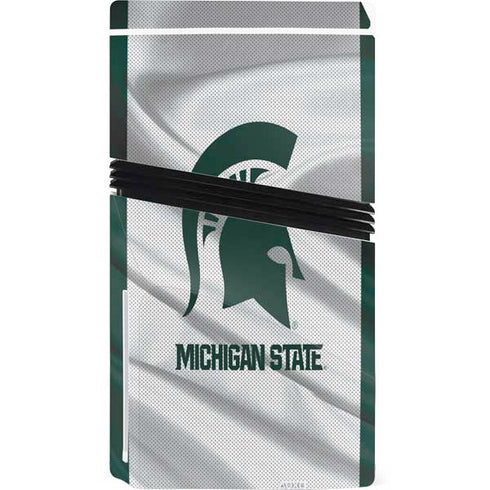 Michigan State University Spartans Jersey PS5 Pro Disk Console Skin