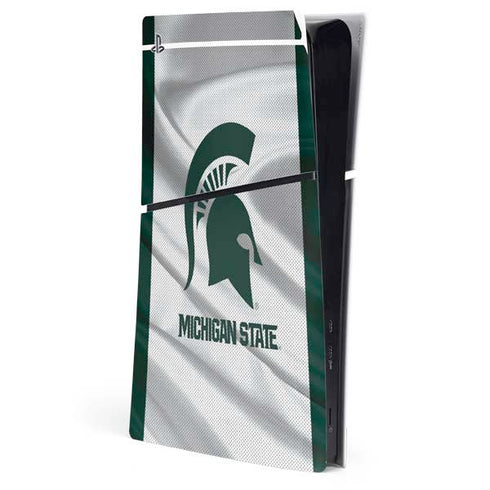 Michigan State University Spartans Jersey PS5 Slim Digital Edition Console Skin