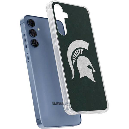 Michigan State University Spartans Logo Galaxy A35 5G Clear Case