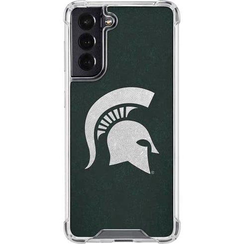 Michigan State University Spartans Logo Galaxy S22 Clear Case