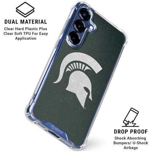 Michigan State University Spartans Logo Galaxy S25 Clear Case