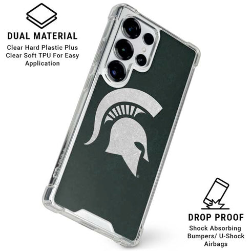 Michigan State University Spartans Logo Galaxy S25 Ultra Clear Case