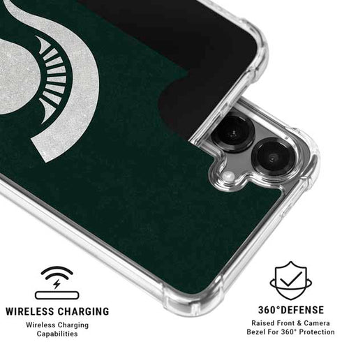 Michigan State University Spartans Logo Galaxy S26 Clear Case