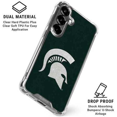 Michigan State University Spartans Logo Galaxy S26 Clear Case