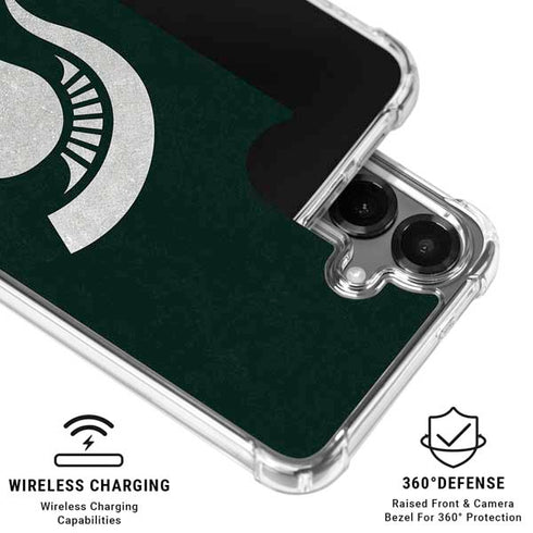 Michigan State University Spartans Logo Galaxy S26 Plus Clear Case
