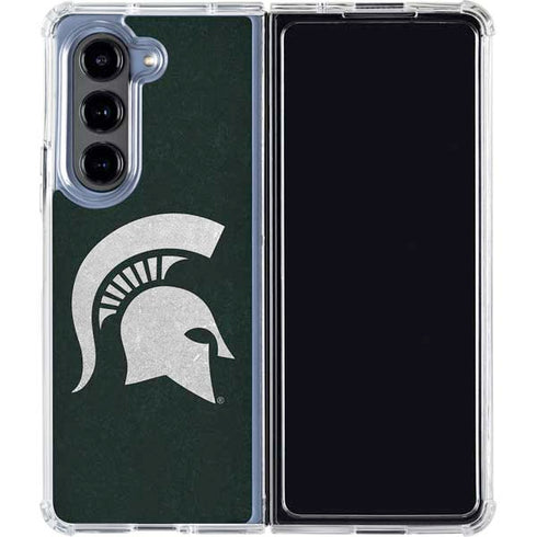 Michigan State University Spartans Logo Galaxy Z Fold5 5G Clear Case