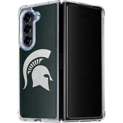 Michigan State University Spartans Logo Galaxy Z Fold5 5G Clear Case