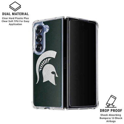 Michigan State University Spartans Logo Galaxy Z Fold6 Clear Case