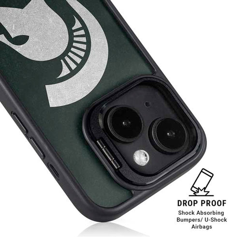 Michigan State University Spartans Logo iPhone 14 Kickstand Case