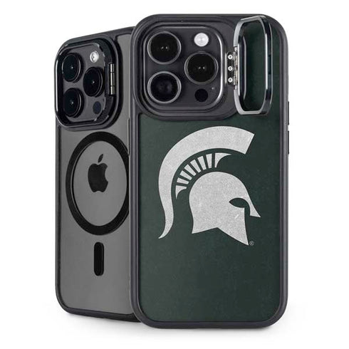 Michigan State University Spartans Logo iPhone 14 Pro Kickstand Case
