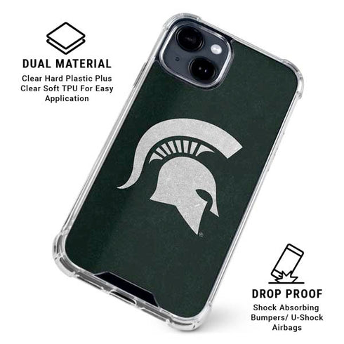 Michigan State University Spartans Logo iPhone 15 Clear Case
