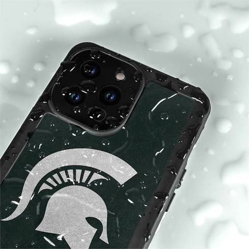 Michigan State University Spartans Logo iPhone 15 Pro Waterproof Case