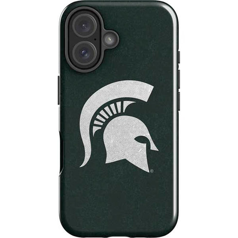 Michigan State University Spartans Logo iPhone 16 Impact Case