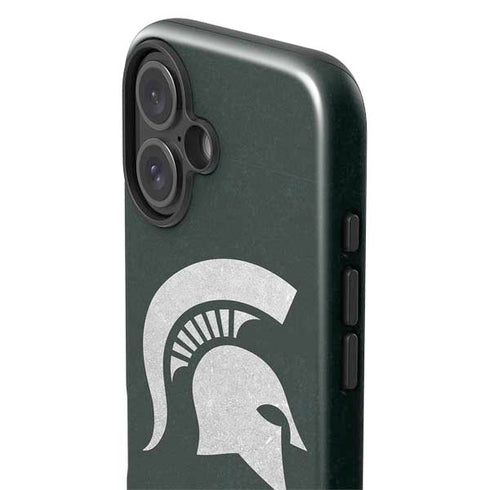Michigan State University Spartans Logo iPhone 16 Impact Case