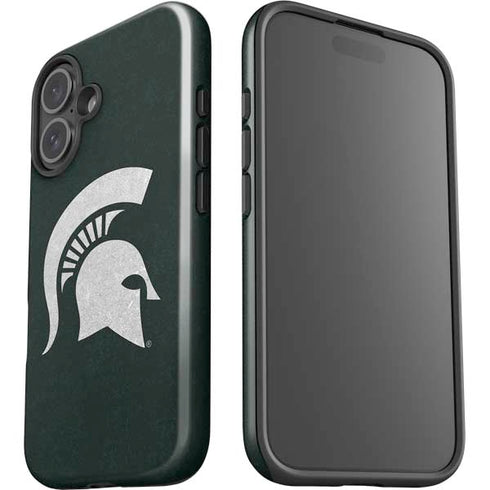 Michigan State University Spartans Logo iPhone 16 Impact Case