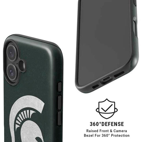 Michigan State University Spartans Logo iPhone 16 Magsafe Impact Case