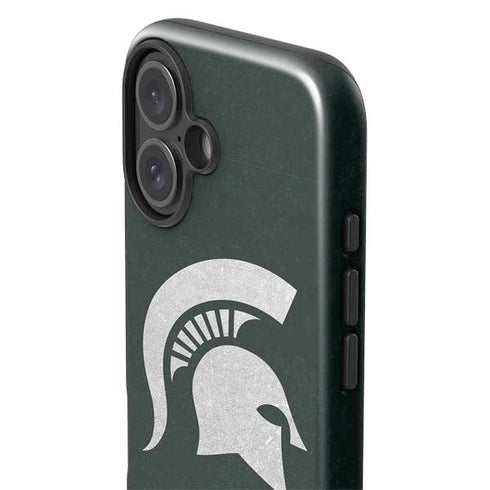Michigan State University Spartans Logo iPhone 16 Plus Impact Case