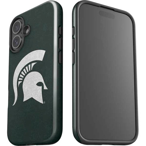 Michigan State University Spartans Logo iPhone 16 Plus Impact Case