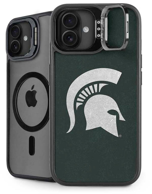 Michigan State University Spartans Logo iPhone 16 Plus Kickstand Case