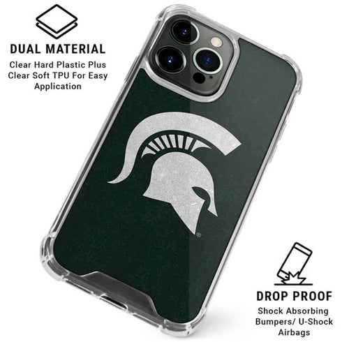 Michigan State University Spartans Logo iPhone 16 Pro Clear Case