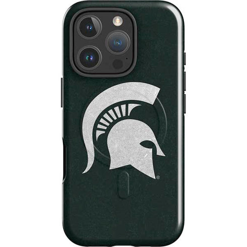 Michigan State University Spartans Logo iPhone 16 Pro Magsafe Impact Case