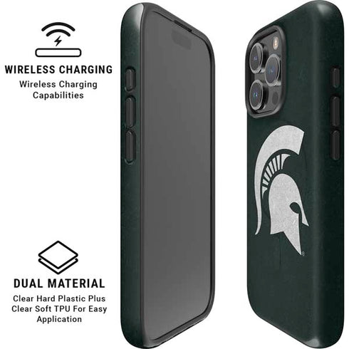 Michigan State University Spartans Logo iPhone 16 Pro Magsafe Impact Case