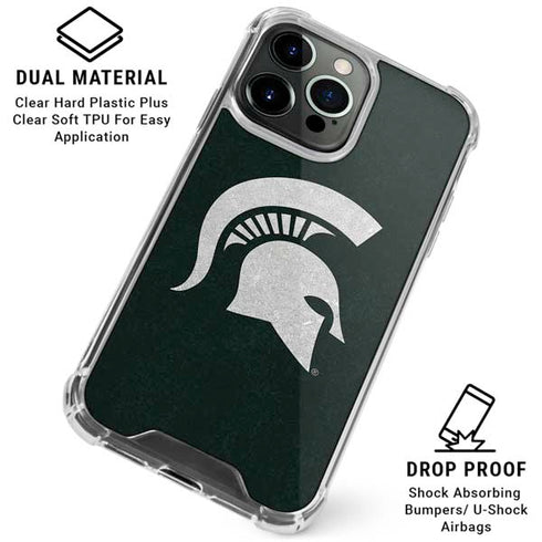 Michigan State University Spartans Logo iPhone 16 Pro Max Clear Case