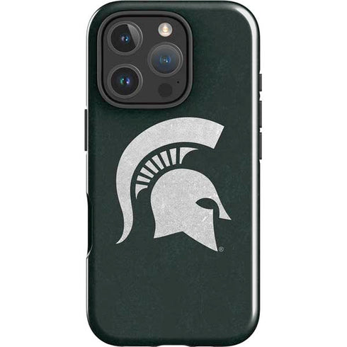 Michigan State University Spartans Logo iPhone 16 Pro Max Impact Case