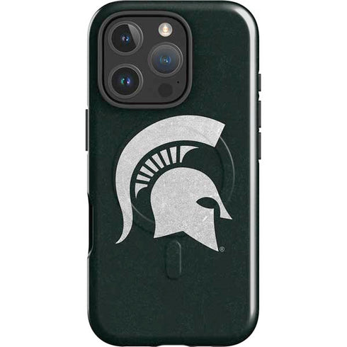 Michigan State University Spartans Logo iPhone 16 Pro Max Magsafe Impact Case