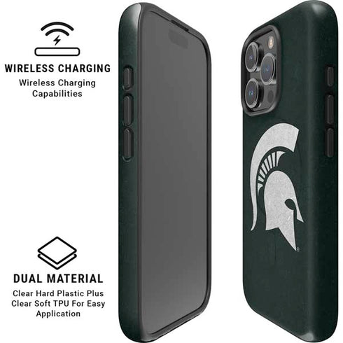 Michigan State University Spartans Logo iPhone 16 Pro Max Magsafe Impact Case