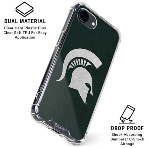 Michigan State University Spartans Logo iPhone 16e Clear Case