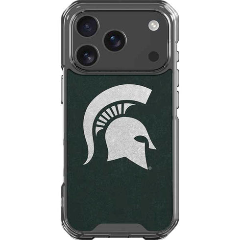 Michigan State University Spartans Logo iPhone 17 Pro Clear Case