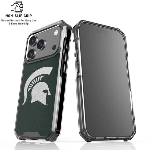 Michigan State University Spartans Logo iPhone 17 Pro Clear Case