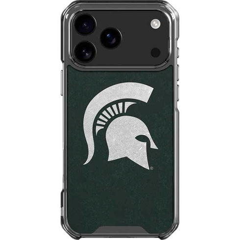 Michigan State University Spartans Logo iPhone 17 Pro Max Clear Case