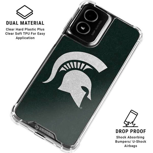 Michigan State University Spartans Logo Moto G Power 5G (2024) Clear Case