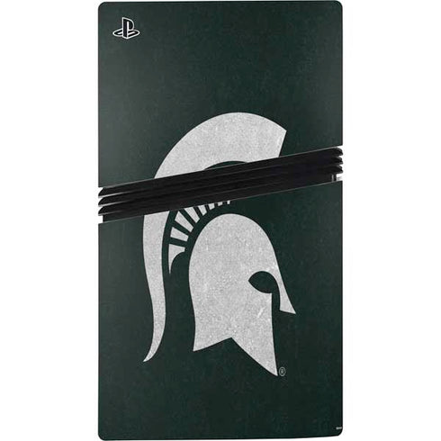 Michigan State University Spartans Logo PS5 Pro Disk Bundle Skin