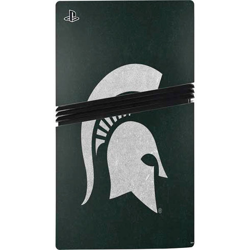 Michigan State University Spartans Logo PS5 Pro Disk Console Skin