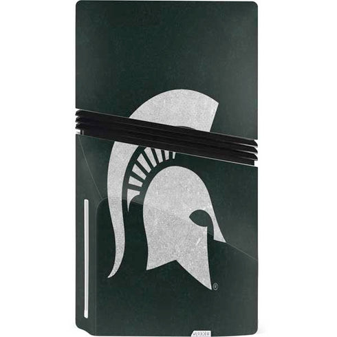 Michigan State University Spartans Logo PS5 Pro Disk Console Skin