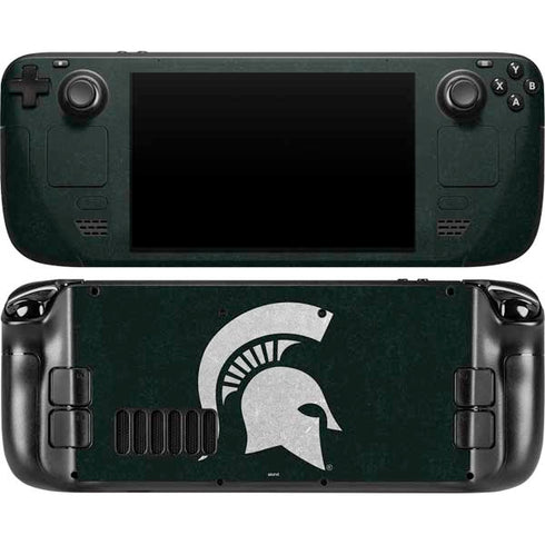 Michigan State University Spartans Logo Steam Deck Handheld Gaming Computer OLED Skin
