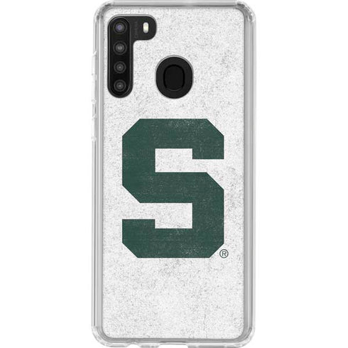 Michigan State University Spartans Mean Green S Galaxy A21 Clear Case