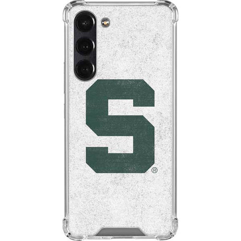 Michigan State University Spartans Mean Green S Galaxy S24 FE Clear Case